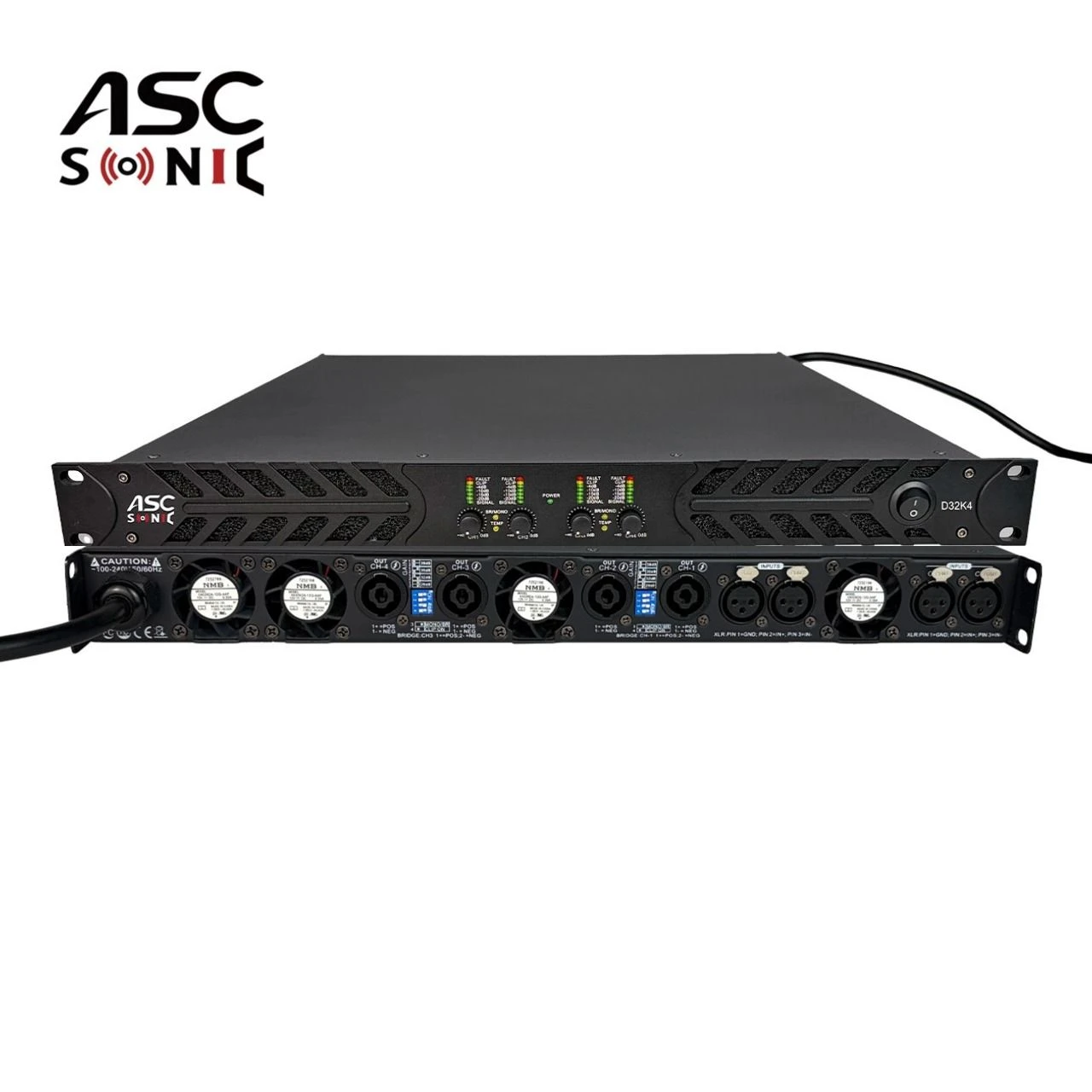 D32K4 4-Channel 6700W Class D Audio Power Amplifier 1u Digital Subwoofer Amplifier