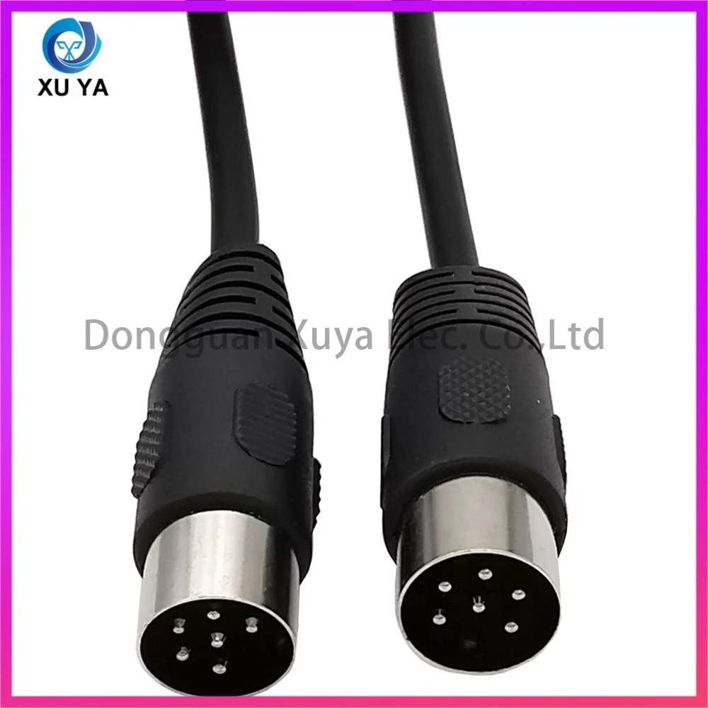 DIN Cable 6-Pin Black PVC Molding Pure Copper Wire S Terminal Connector Video Cable EMS DIN Cable