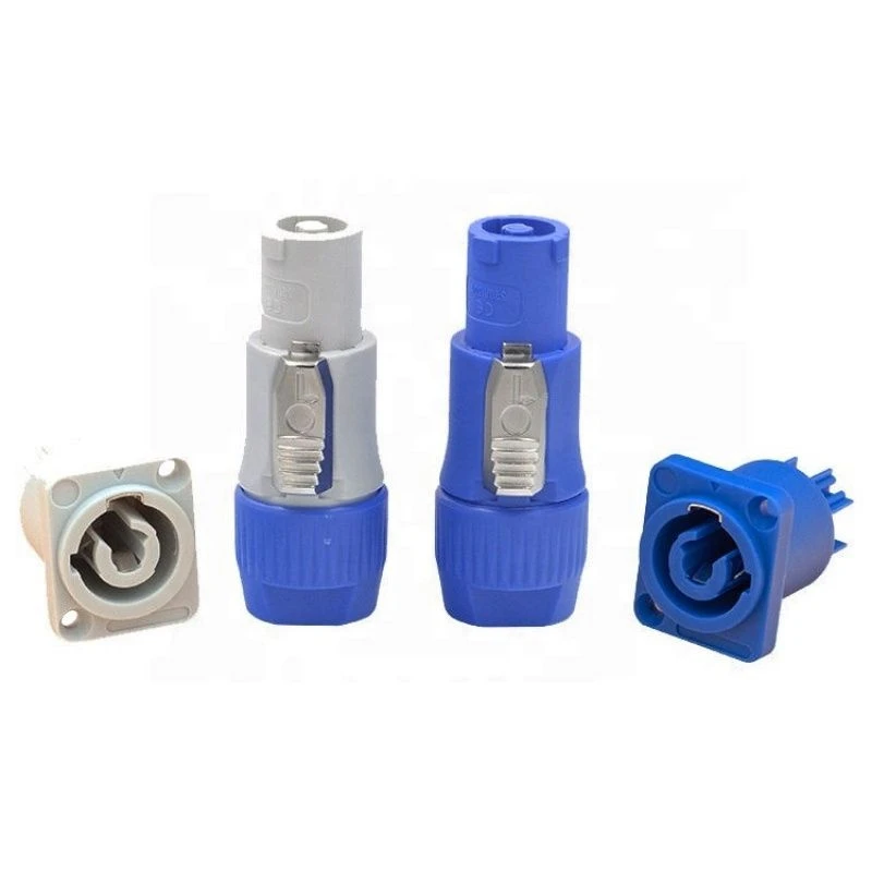 DMX Lighting 3-Pin Power Blue-White Plug Connector