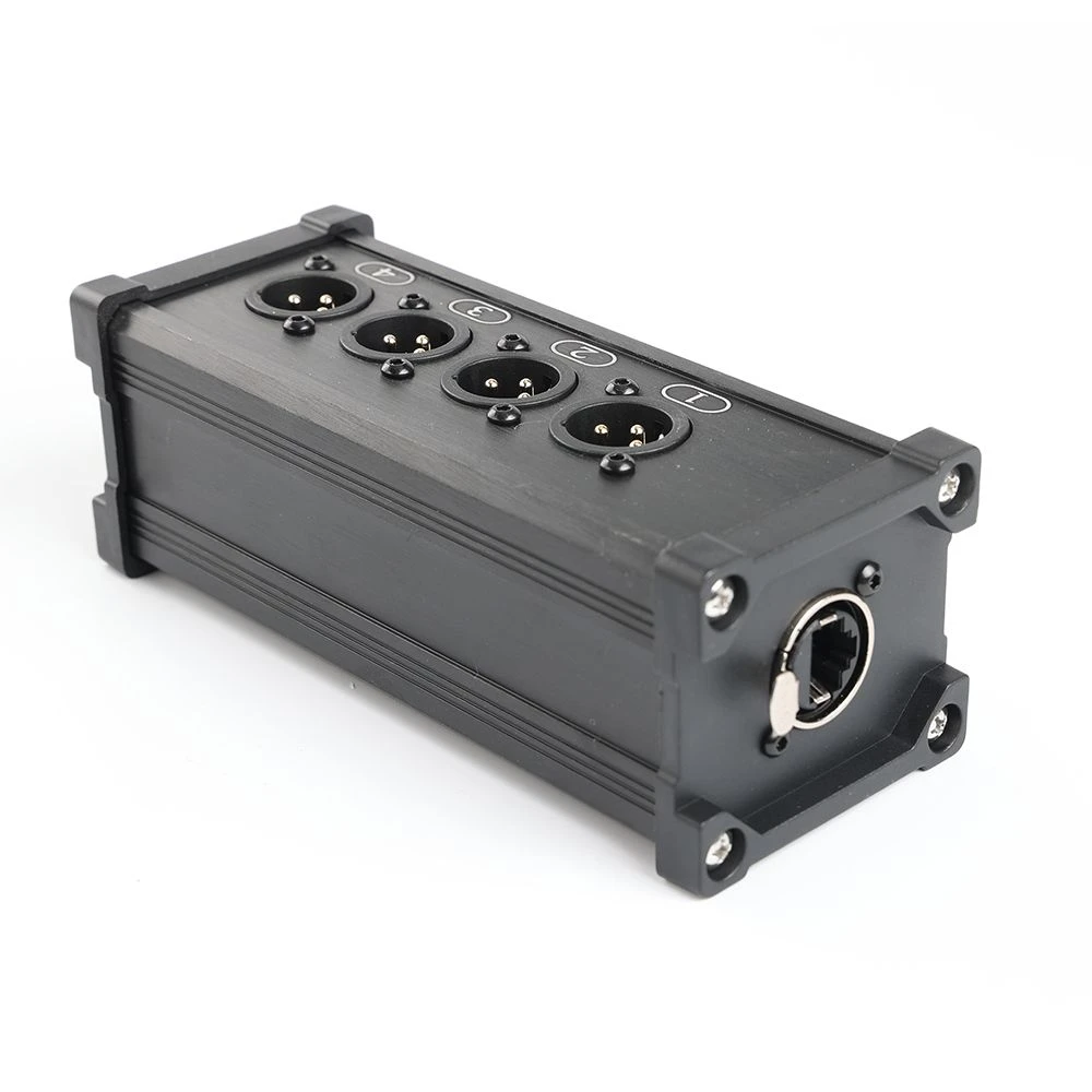DMX RJ45 CAT6 Female to XLR Male Connectors Signal Extender Box
