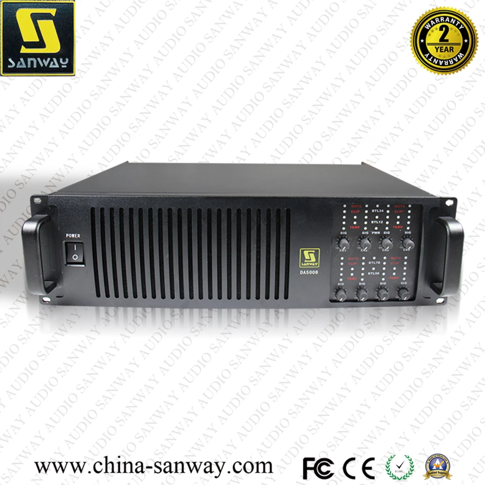 Da5008 8 Channel Digital Power Amplifier, 8X500W at 8 Ohms; 8X900W at 4 Ohms Professional Audio Amplifier