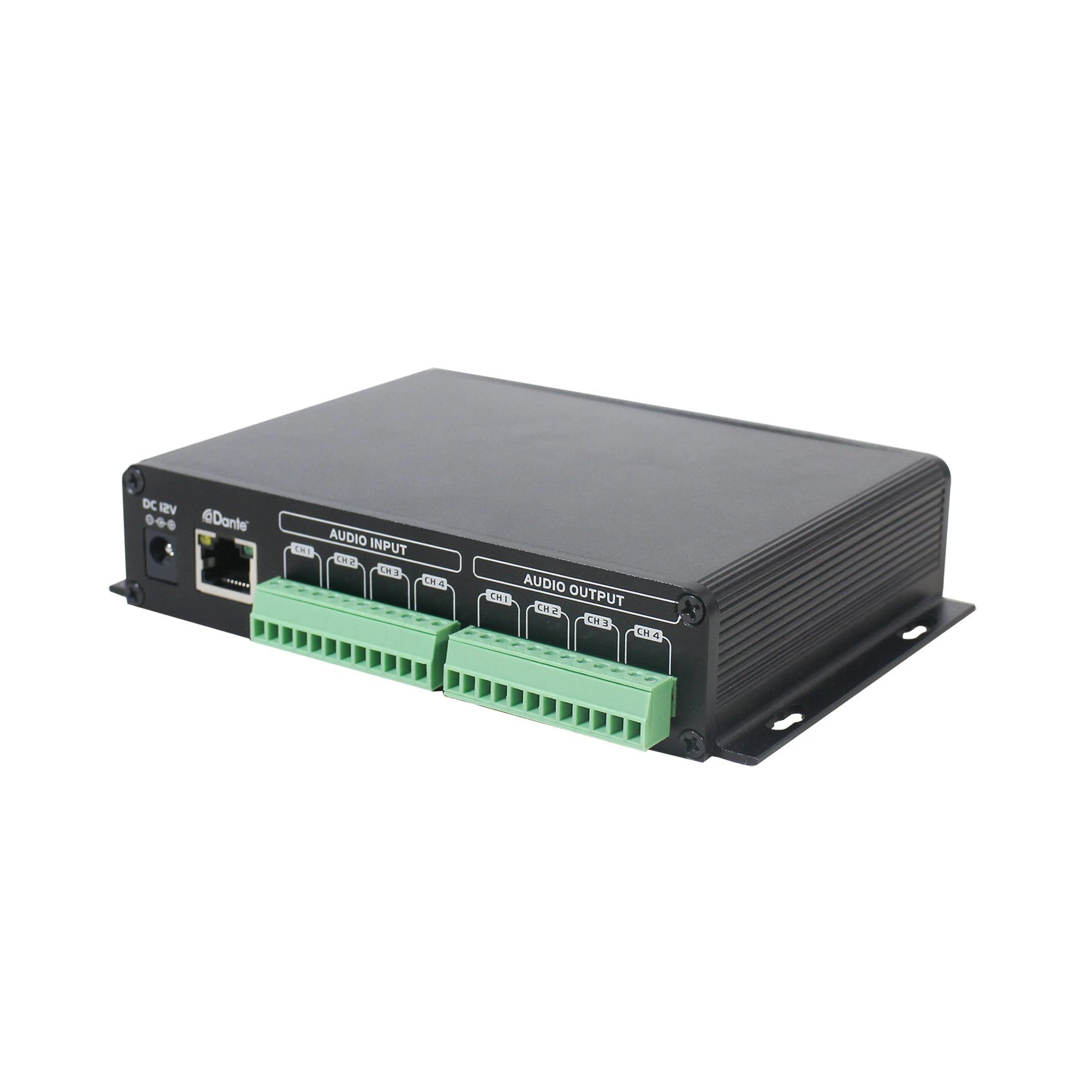 Dante PRO Audio–Dante 4 in 4 out Transmitter Dante 4by4/Dante 4by4poe with Volume Control Powered by Eternet