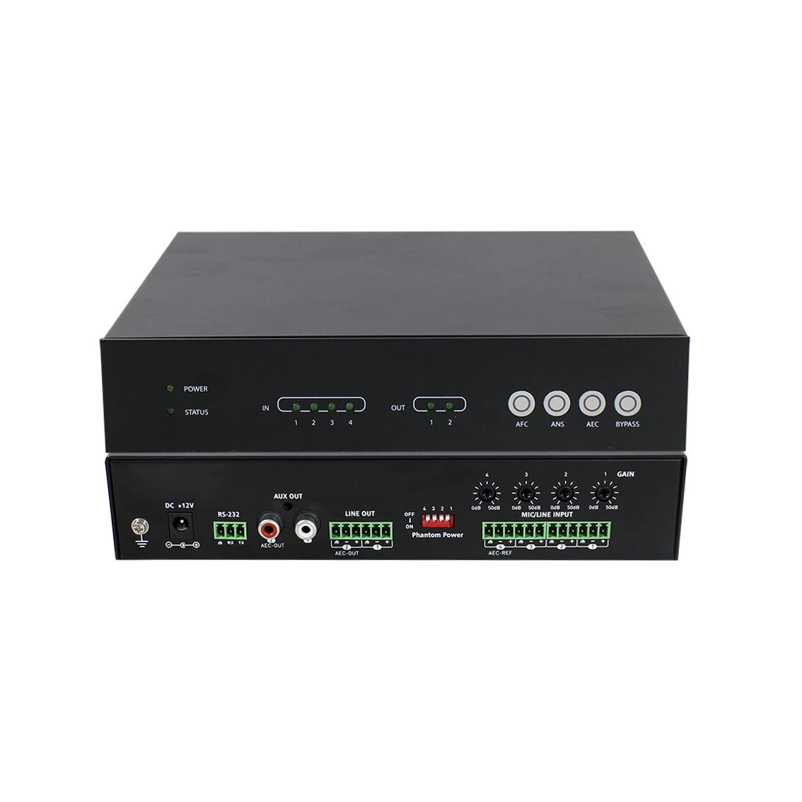 Dante System Dante Audio 4 in 2 out Automatic DSP Audio Processor DSP-0402+