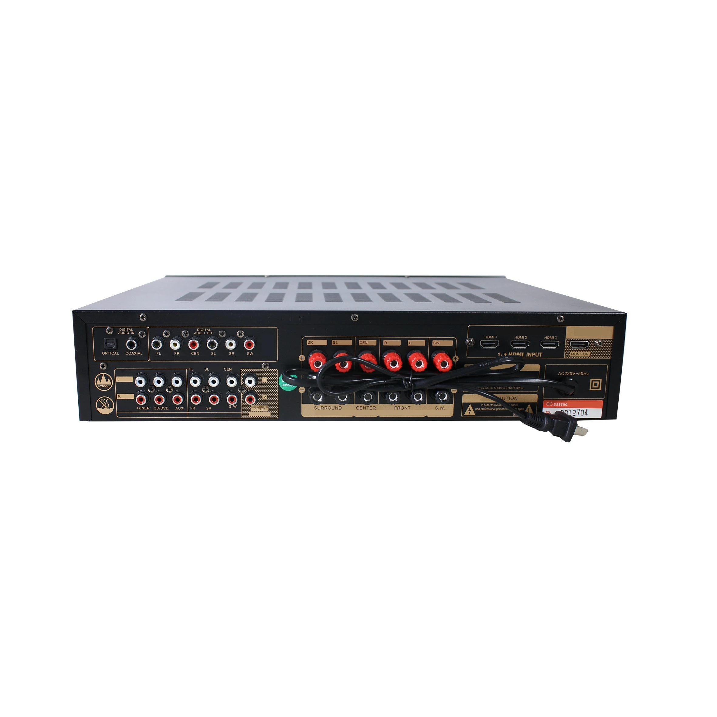 Digital Audio Video Receiver with Built-in Bluetooth USB SD Card Module Auto Signal Recognition for Living Room
