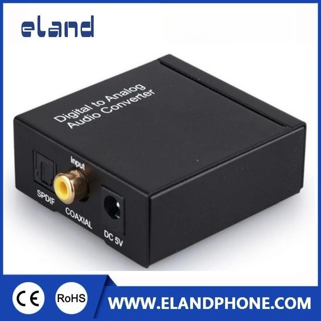 Digital Optical Coaxial RCA Toslink Signal to Analog Audio Converter