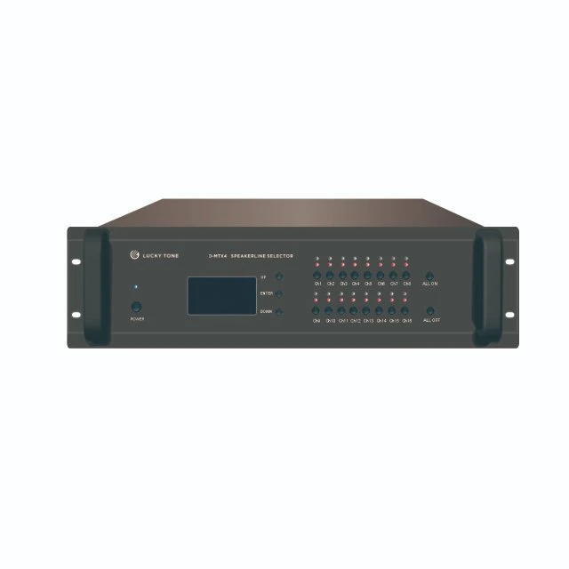Digital PA Controls 4X4 Audio Matrix with 16 Loudspeaker Outputs Audio Speaker Selector for Public Address System