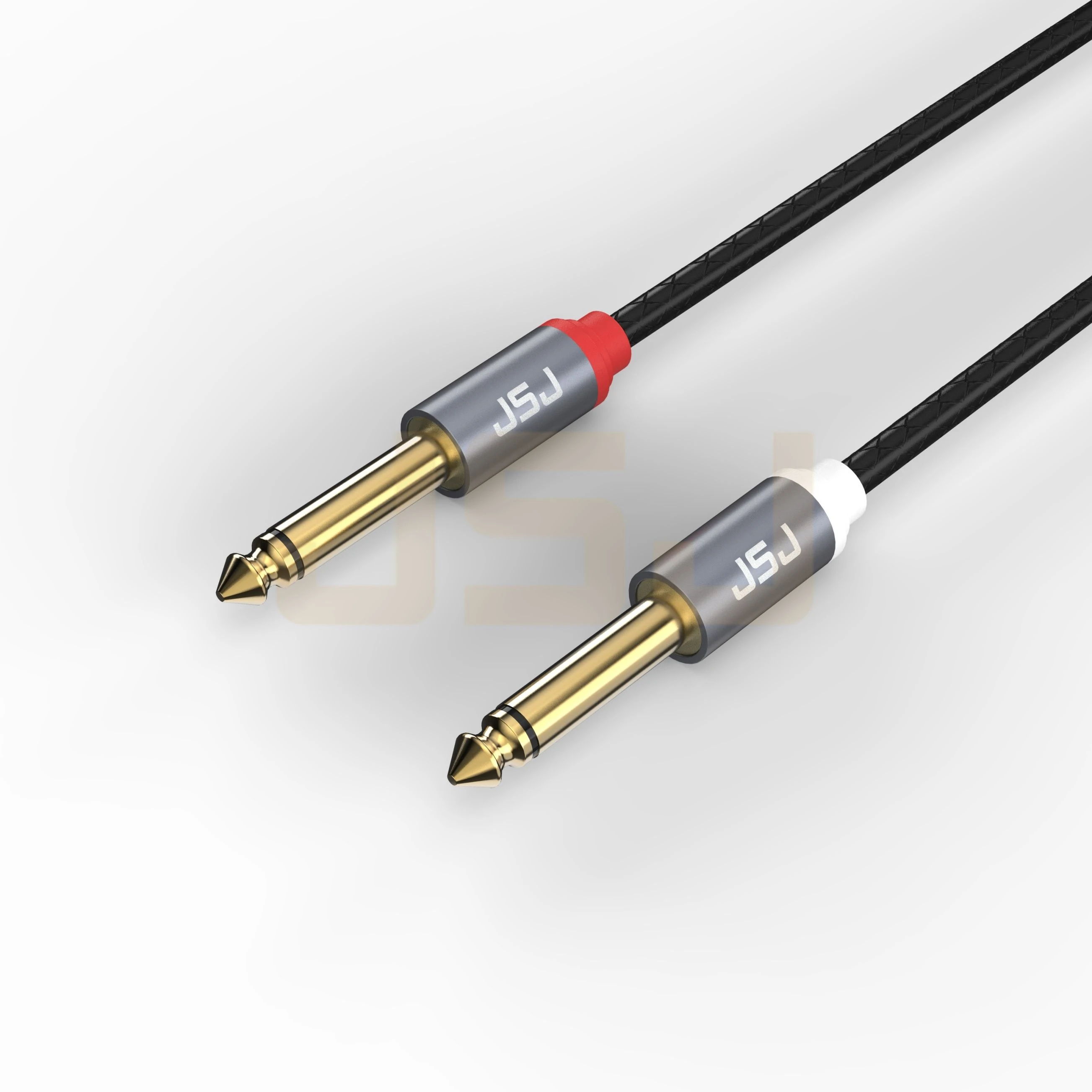 Discounted Tin Plated Customizable Color 6.35 to 6.35 Audio Wire Connector