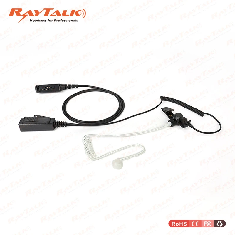 Discreet & Efficient Communication 2 Wire Surveillance Clear Acoustic Earpiece for Two-Way Radios