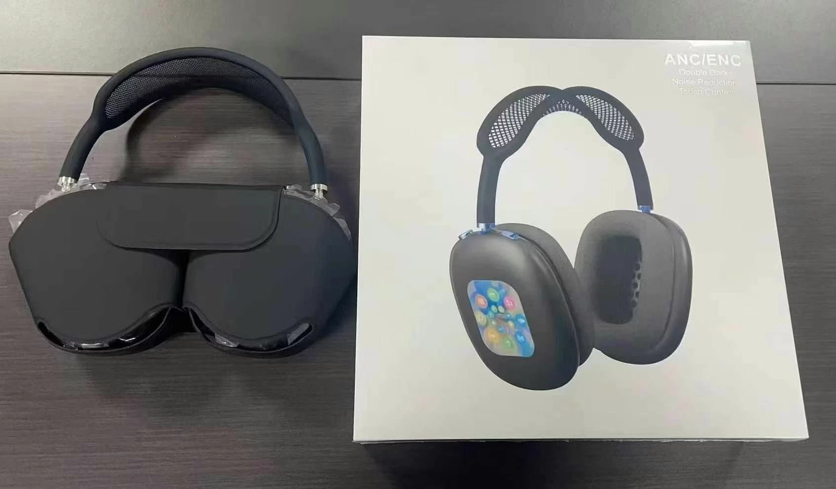 Display Screen Wireless Earphone Bluetooth Headset with Noise Canceling Anc Headset