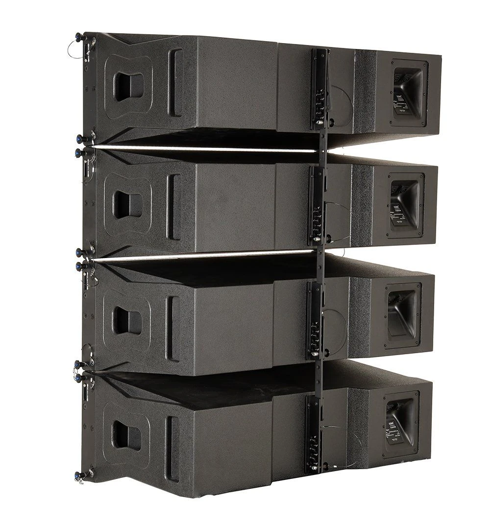 Domc Sound Xr210 Bi-AMP Loudspeaker System – Superior Sound Outdoor Passive 2 Channel Line Array for Stage System Church Conference Wedding PA Speaker