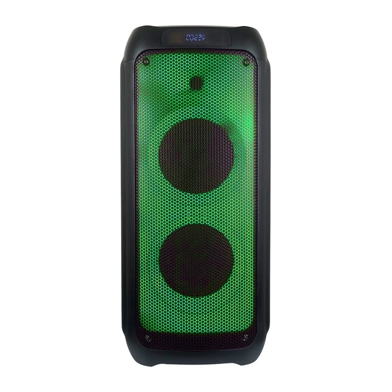 Double 8 Inch Karaoke Outdoor Speaker with LED Display