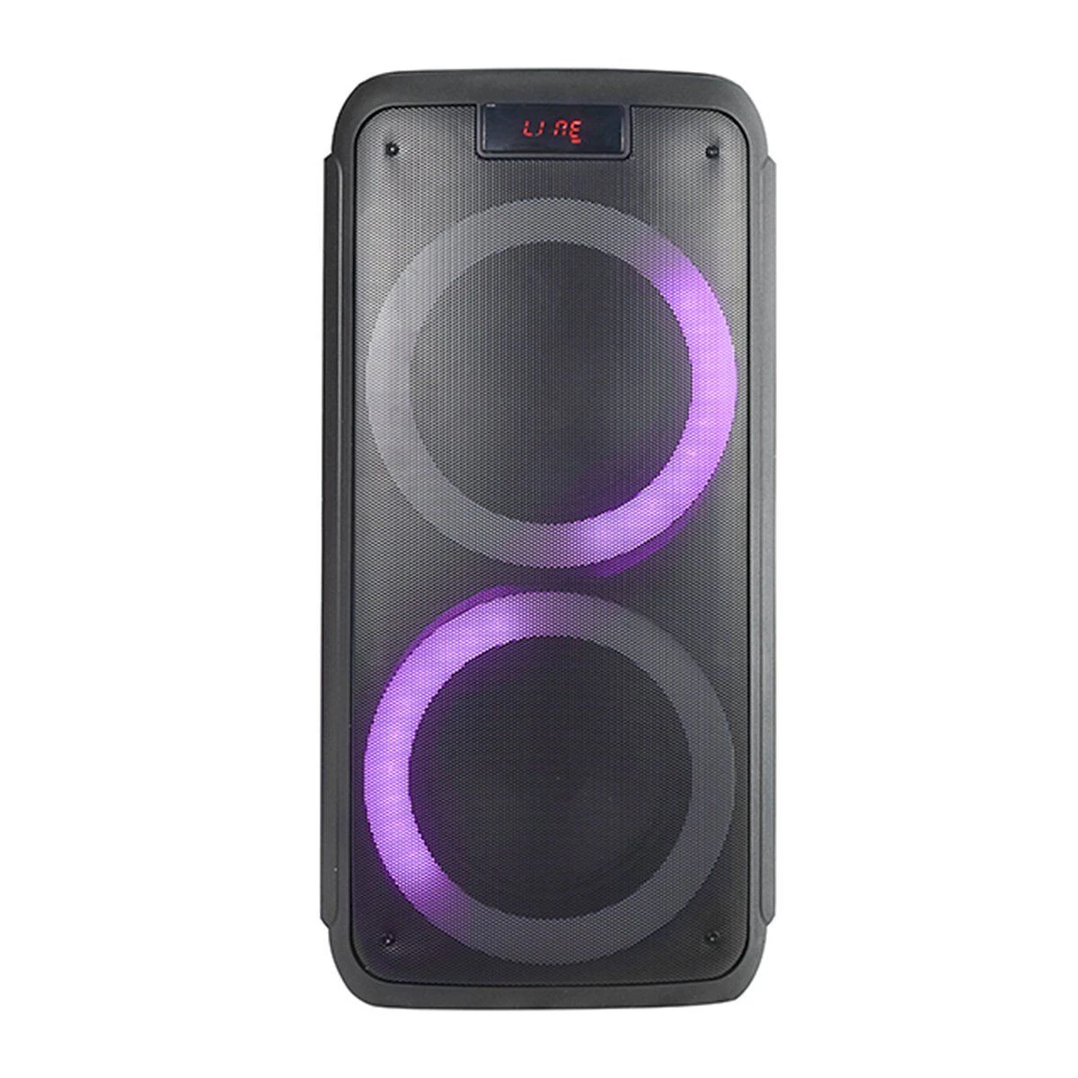 Double 8 Inch Portable Speaker with Attractive Style Party Karaoke Colorful Light FM Radio USB TF Card Function Outdoor Speaker