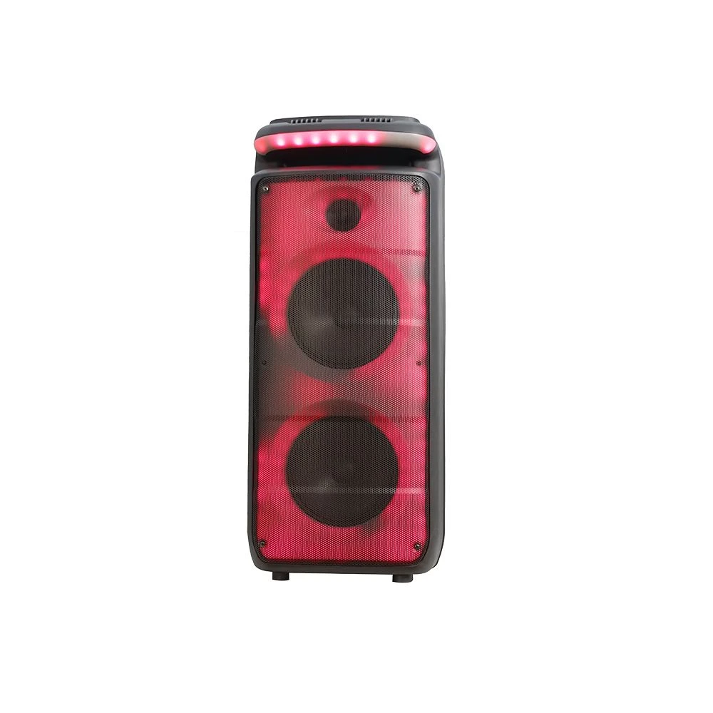 Double 8inch Karaoke Professional Speaker with Flame Fire Light