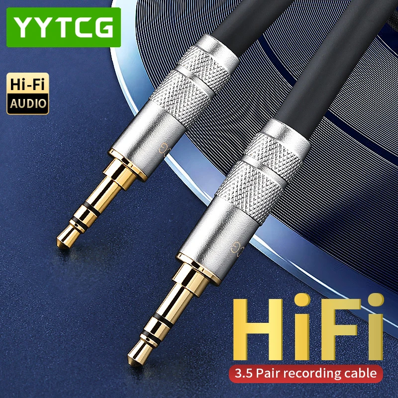 Double-Layer Shielded OFC Core 3.5mm to 3.5mm Audio Cable for Mobile Phone & Professional Mixer Connection