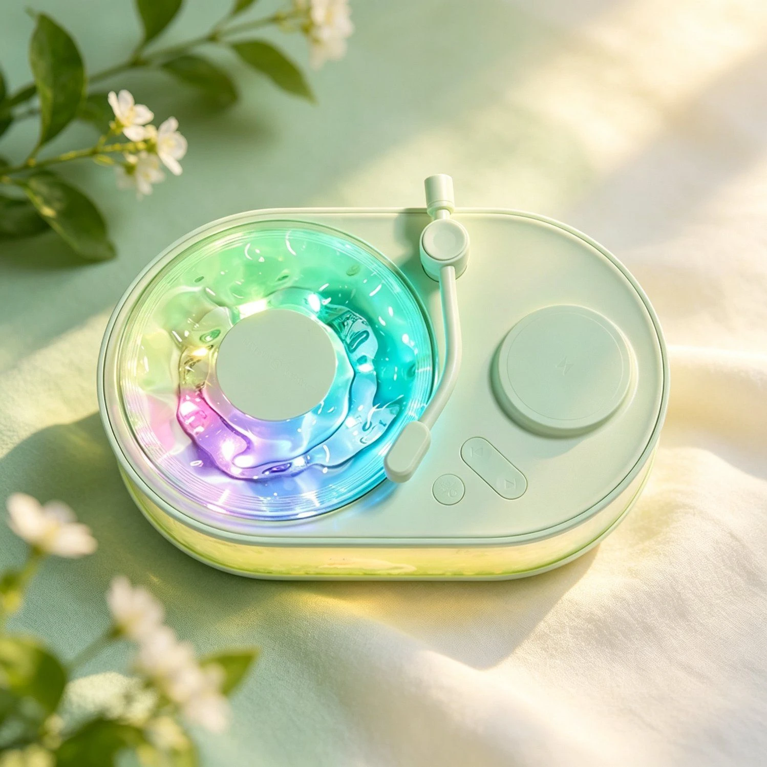 Dreamy Aurora Bluetooth Speaker with Panoramic Light for Home Office