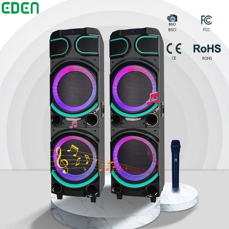 Dual 10 Inch Pair Box Portable Battery Powered PA Speakers Loud Speaker Box Bluetooth Speakers Custom Bluetooth Speaker