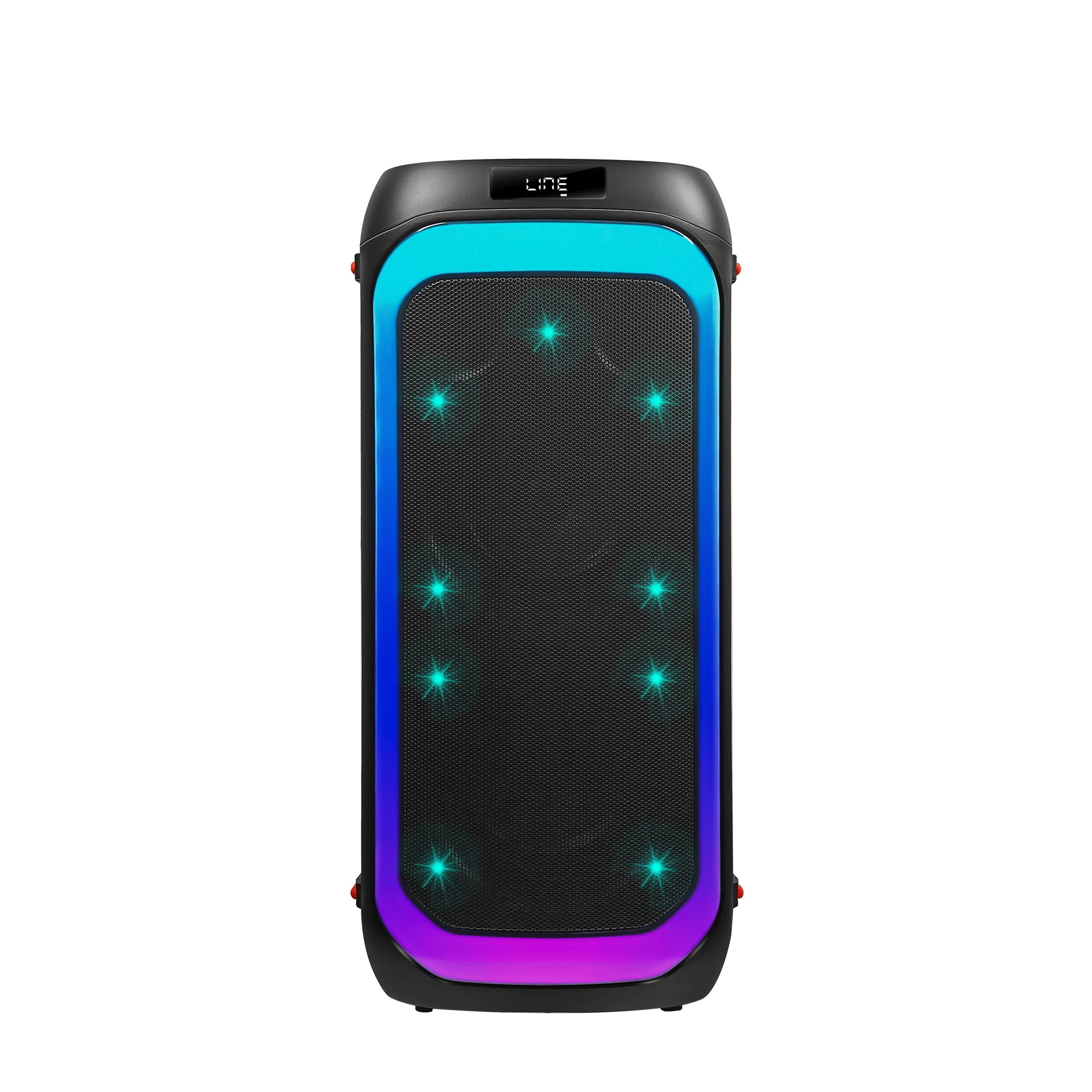 Dual 6.5 Inch Active PA Party Bluetooth Rechargeable Speaker with Flashing Light and Tws Function