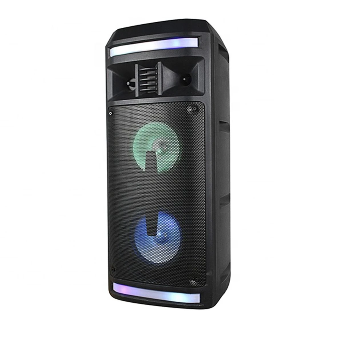 Dual 6.5 Inch Portable Party Karaoke Wireless Speaker DJ Speaker System Subwoofer Sound Box with LED Light
