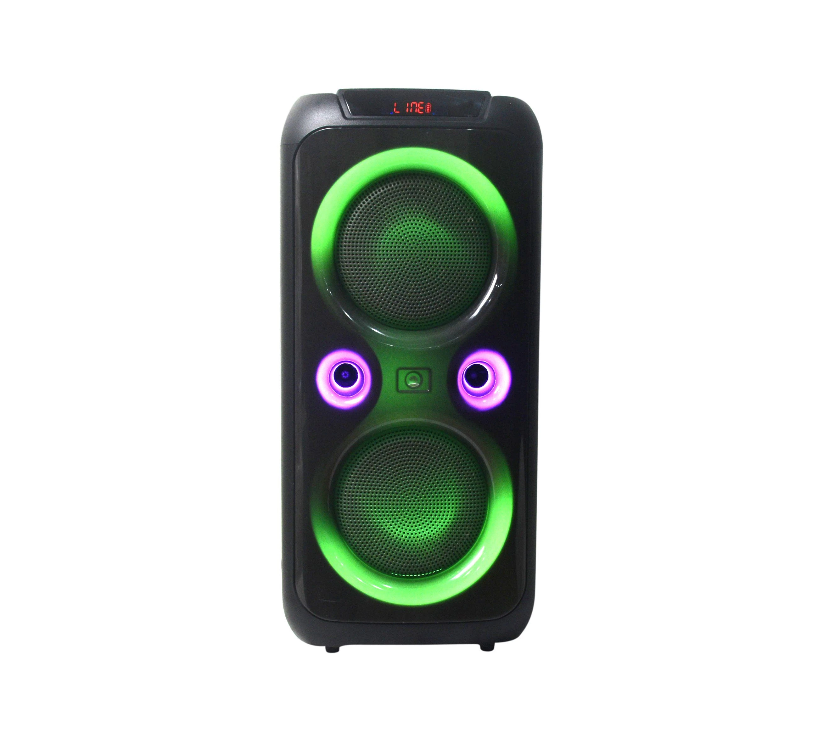 Dual 8 Inch Active 2.0 Pair Bluetooth Wooden Amplifier Audio Loudspeaker Sound System