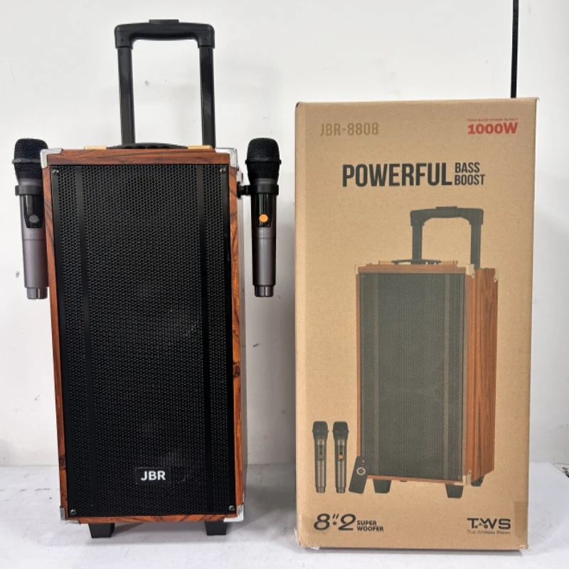 Dual 8 Inch Subwoofer Sound Box Bluetooth Wireless Home Theater Active PA Party Rechargeable Jbr Speaker