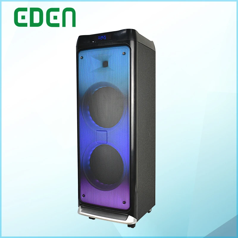 Dual 8inch PRO Audio Active Stereo Private Portable FM Radio Bluetooth Wireless Outdoor Speaker ED-828