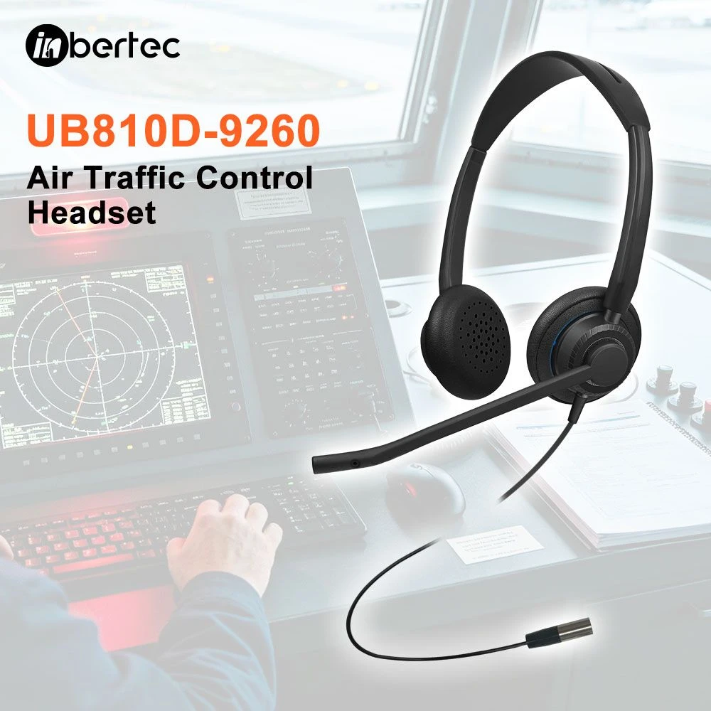 Dual Channel Atc Headset HD Speech Clarity Hearing Protection Comfortable Lightweight