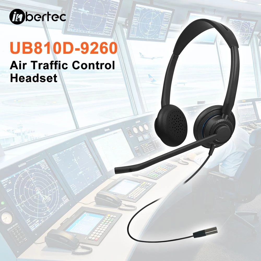 Dual Channel Atc Headset HD Speech Intelligibility Hearing Protection for Controllers