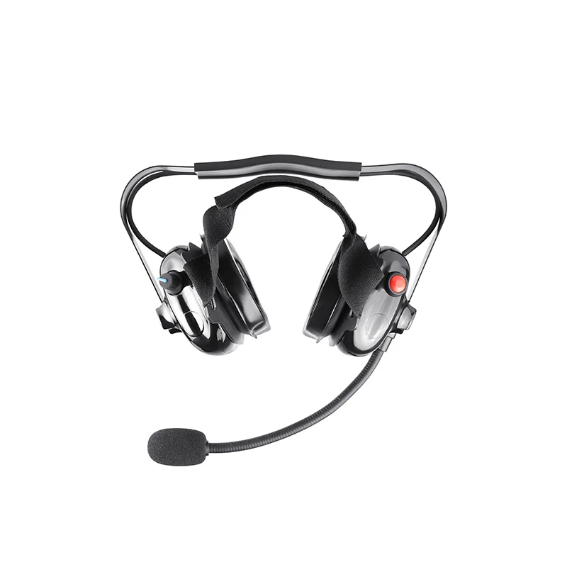 Dual Earmuff Noise Canceling Radio Headset for Motorola/Kenwood/Hytera Walkie Talkie Radios