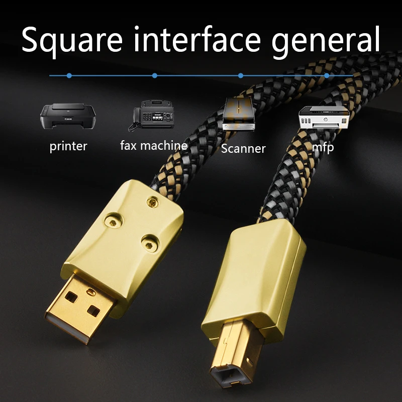 Durable 7.5mm Diameter USB 2.0 Decoding Cable with Plug-and-Play Compatibility for Office & Home Use
