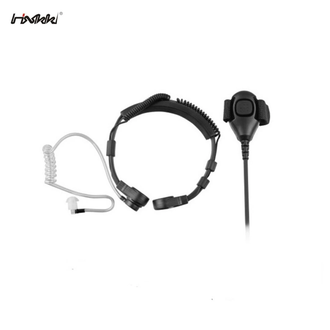 Durable Clear Tube Throat Microphone with Finger Ptt for Walkie and Talkie