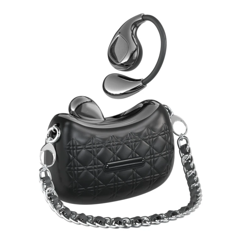 Durable Long-Battery 130h Standby Bluetooth 5.4 Ear-Hook Hanging Ows Earbuds for Daily Use with Fashion Bag Design