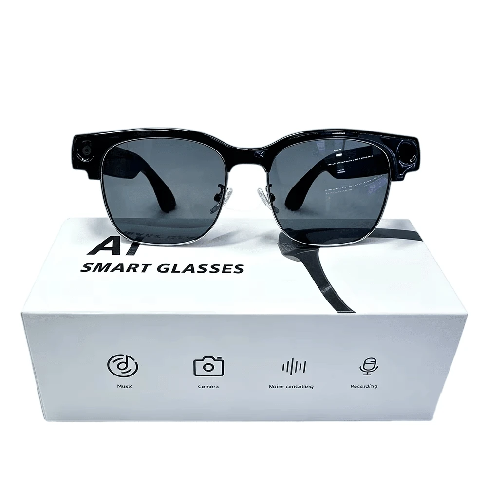 E09b Ai Translation Smart Glasses with Chatgpt Meeting Minutes & 8MP