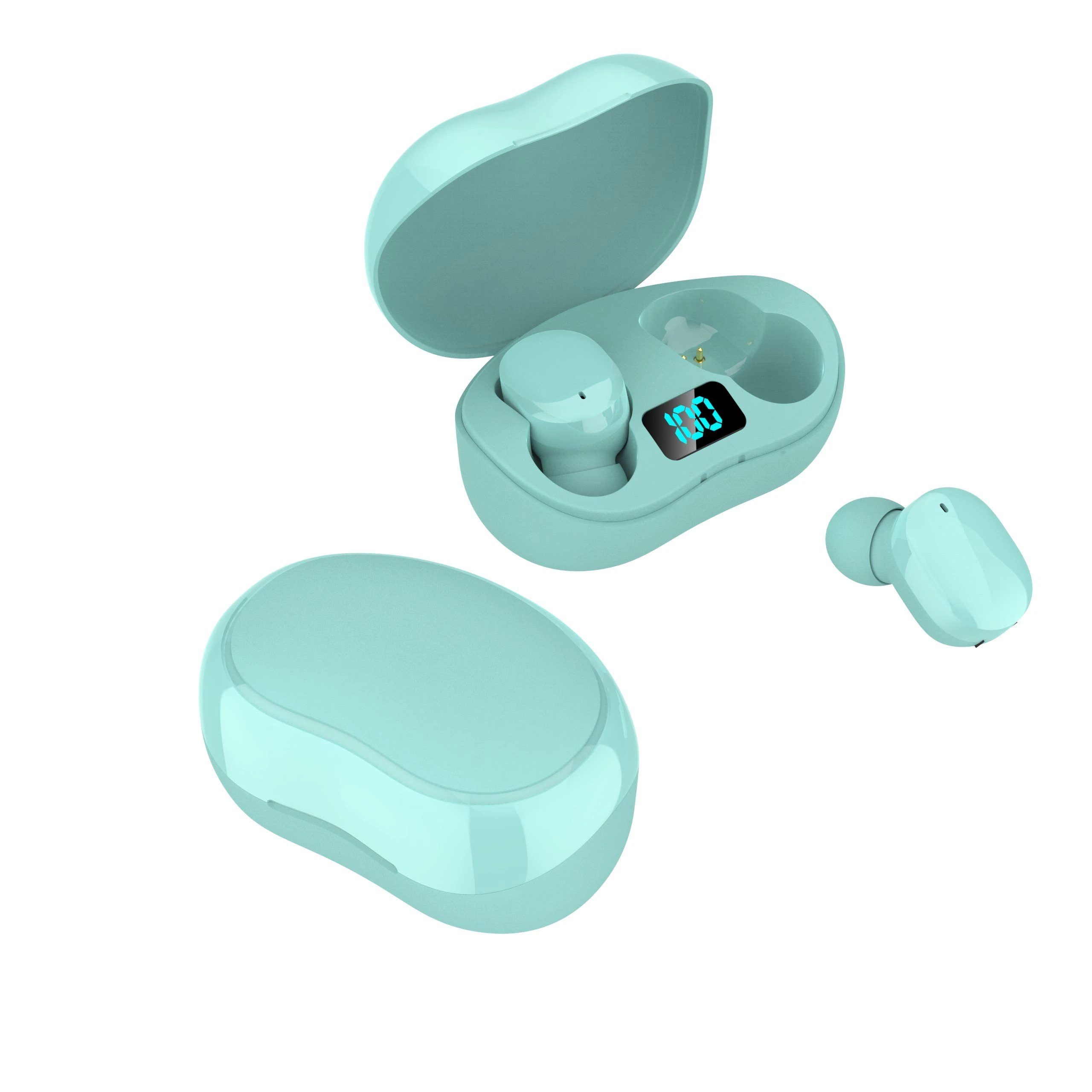 E8s Makaron Color LED Digital Display 5.1 Bluetooth Earphone Wireless Tws Headset