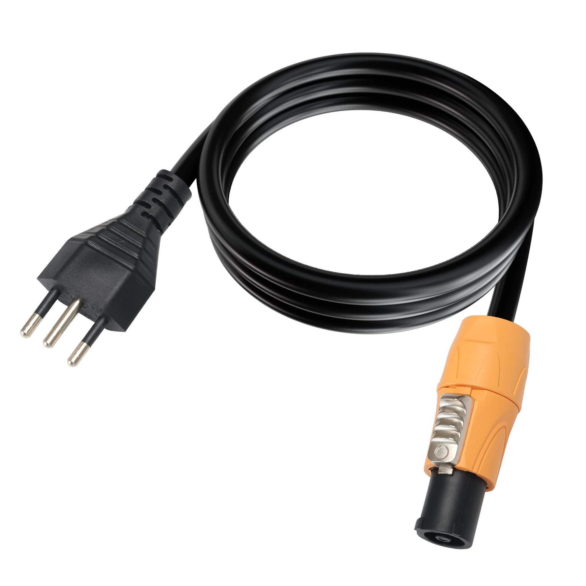 EU Schuko to Lockable Powercon Male Power Supply Cable for Audio Stage Lights