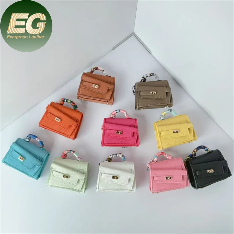 Ea708 Custom Designer Irregular Bag Shape Carrying Pendant Leather Case Luxury Headphone for Airpod Cover Earphone with Cases