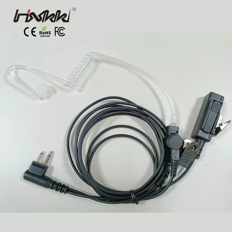 Earphone Walkie Talkie Earpiece with Ptt Mic for Motoro-La 2pin R7 Gp300 Gp308 Cp040 Dp1400 Two-Way Radios
