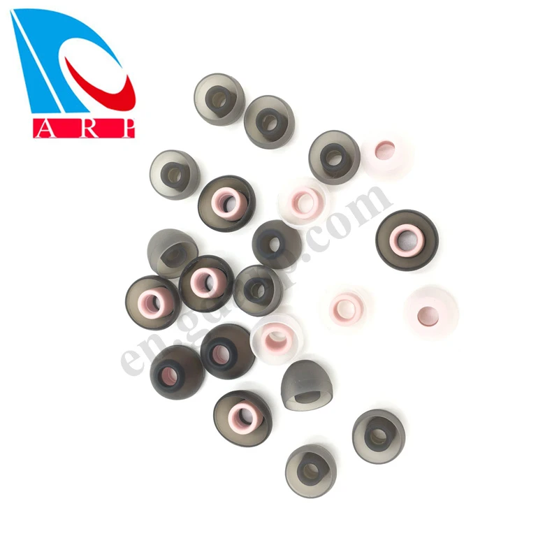 Eartips in-Ear Headphone, S/M/L & Double Flange Durable Soft Silicone Replacement Earbud Tips