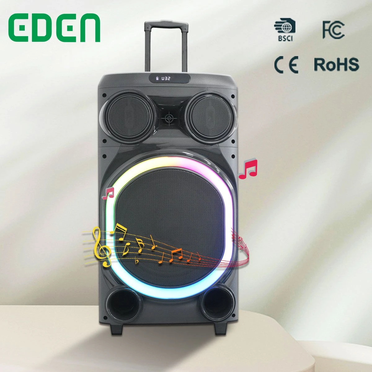 Eden New Bluetooth Products 12 Inch Woofer Hi Fi USB Speaker Parti Box 1000W Powered Promotional Speaker