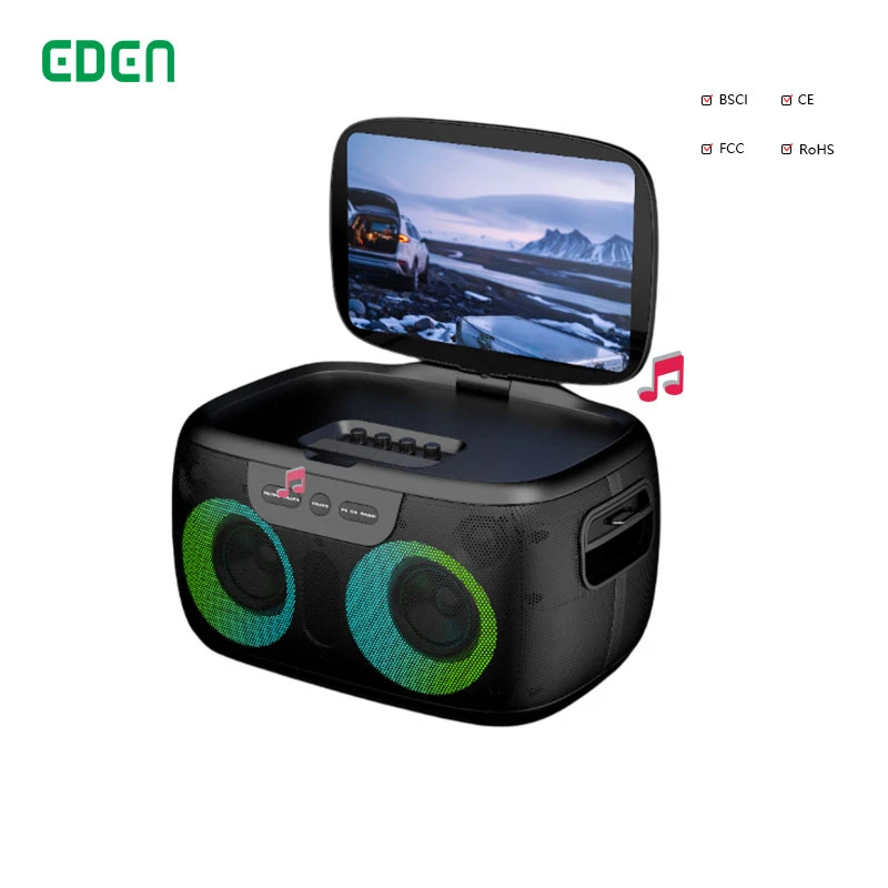 Eden New Product Karaoke Video Speaker Video Player Speaker Karaoke Machine System with Display Screen