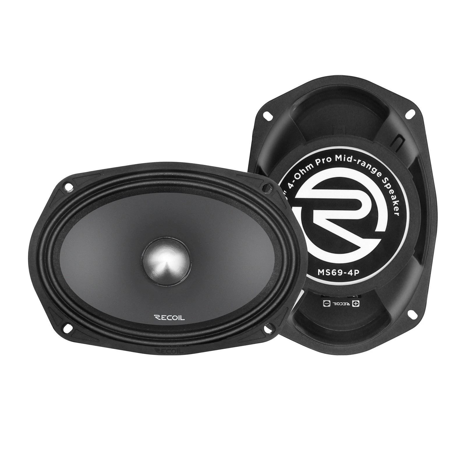 Edge MS69-4P 6X9-Inch Midrange PRO Audio Car Speakers, 700 Watts Max (Pair), 350 Watts RMS (Pair), 4Ohm, 1.5-Inch High Temperature Kapton Voice Coil, Premium Qu