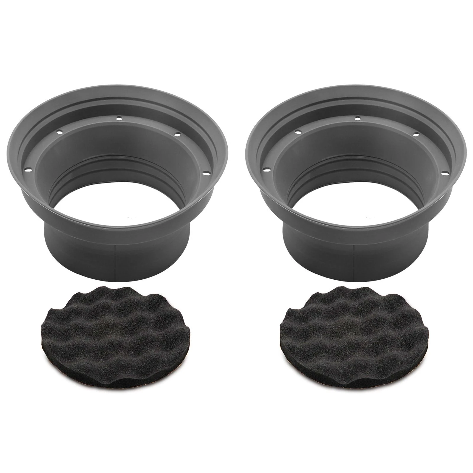 Edge Spb525 Foldable Silicone 5.25” Car Speaker Baffle Kits with Egg Crate Foam, for Sound Quality Improvement and Speaker Protection, One Pair