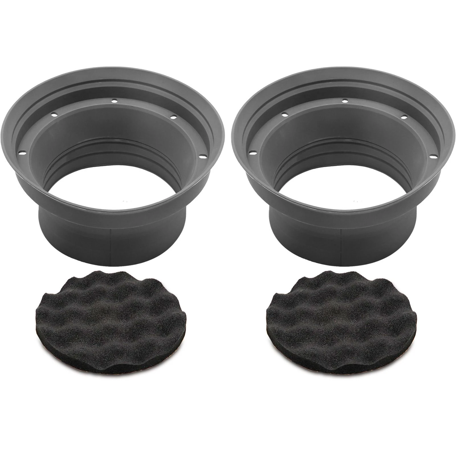 Edge Spb8 Foldable Silicone 8â Car Speaker Baffle Kits with Egg Crate Foam, for Sound Quality Improvement and Speaker Protection, One Pair