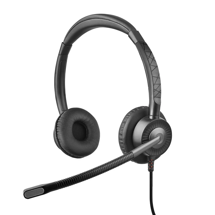 Enc Noise Canceling USB Headset Binaural Headphones Call Center Headset for Business Center