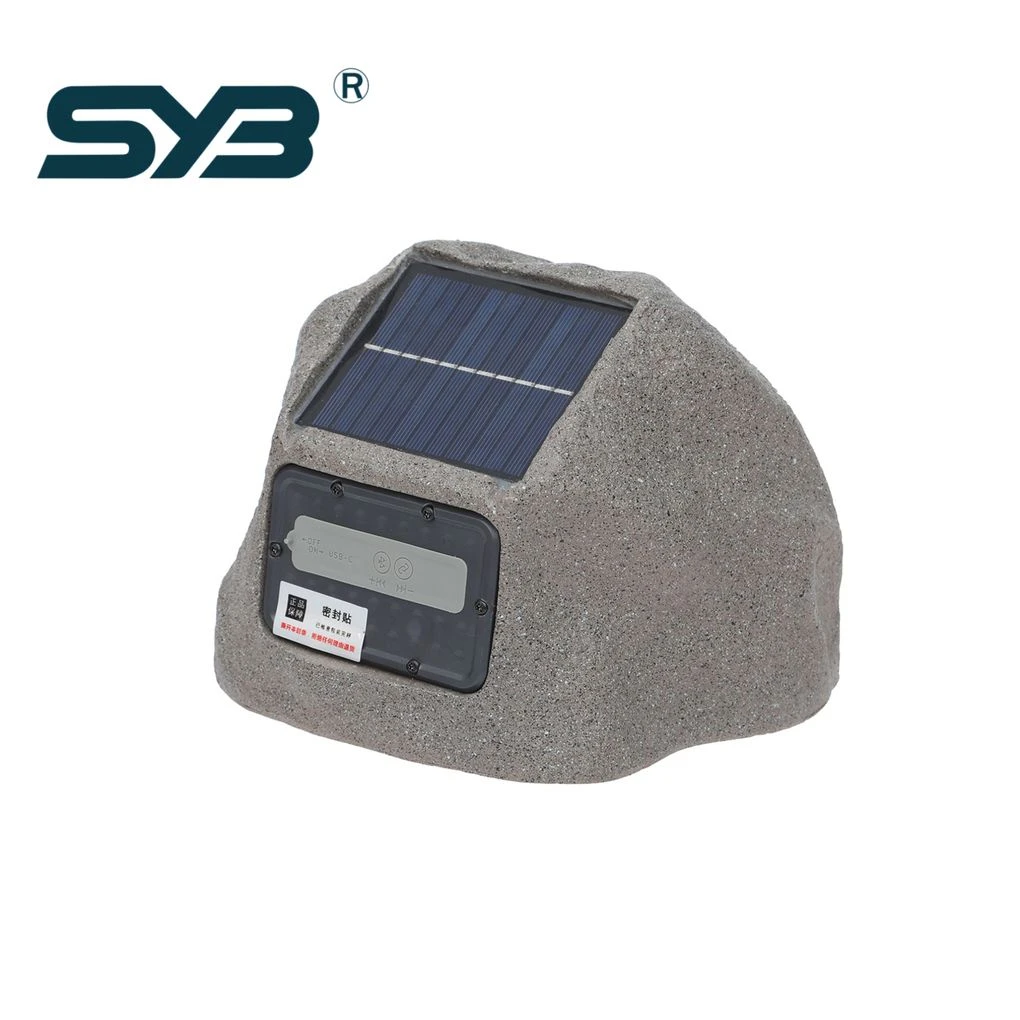 Energy Efficient 10W Solar Bluetooth 4-Inch Rock Speaker for Outdoor Spaces