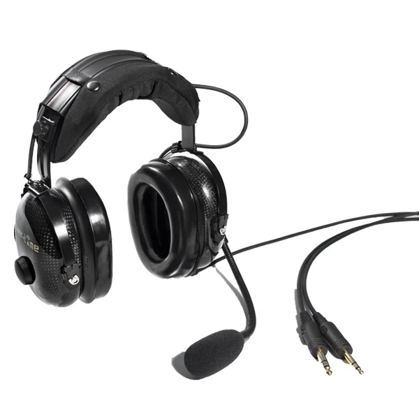 Ergonomic Aviation Headset AG-1 with Soft Head Pad and Adjustable Fit