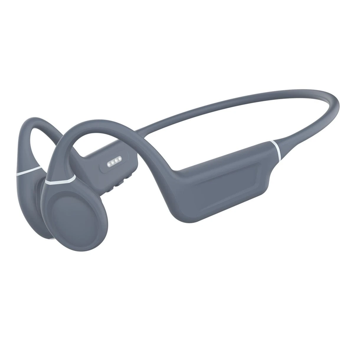 Es-910plus Bluetooth Headband Headphones Open Ear Sport Headset with Bone Conduction Technology Gray