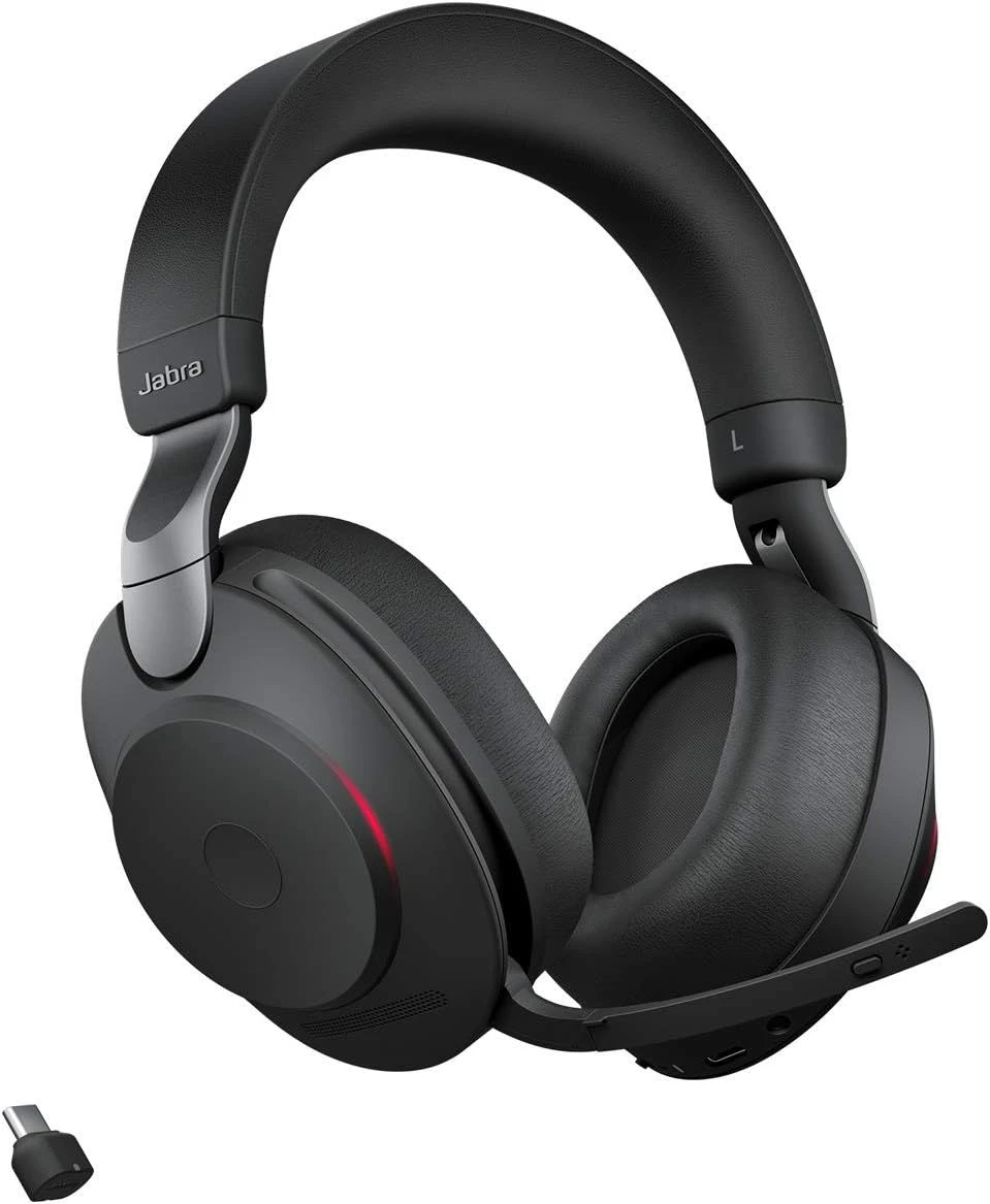Evolve2 85 Wireless PC Headset Noise Canceling UC Certified Stereo Headphones with Long Lasting Battery