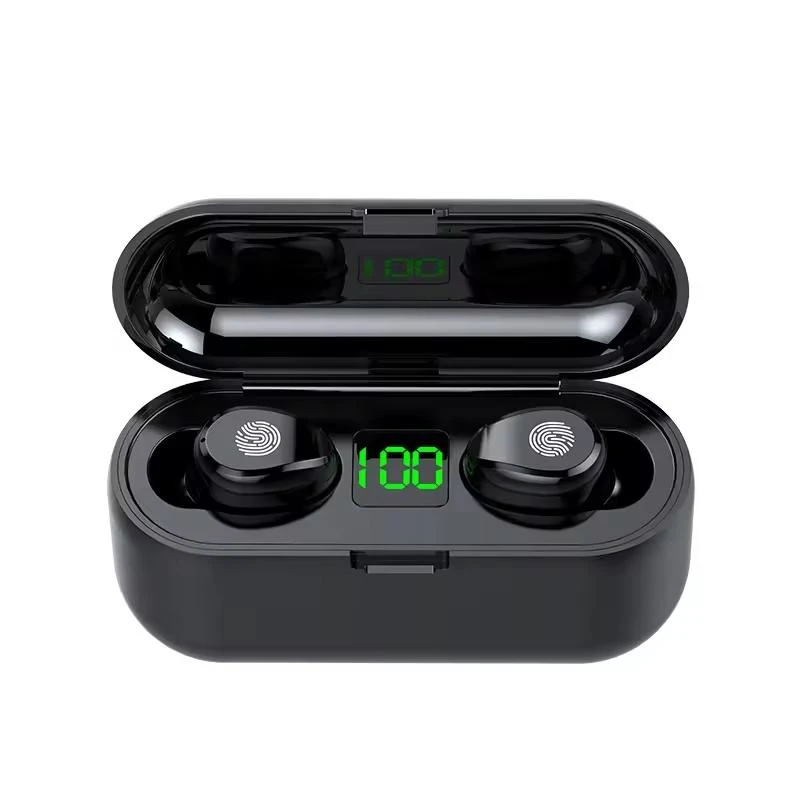 F9-34 Power Bank True Wireless Stereo Earbuds LED Display Touch Charge Phone Bluetooth Headset