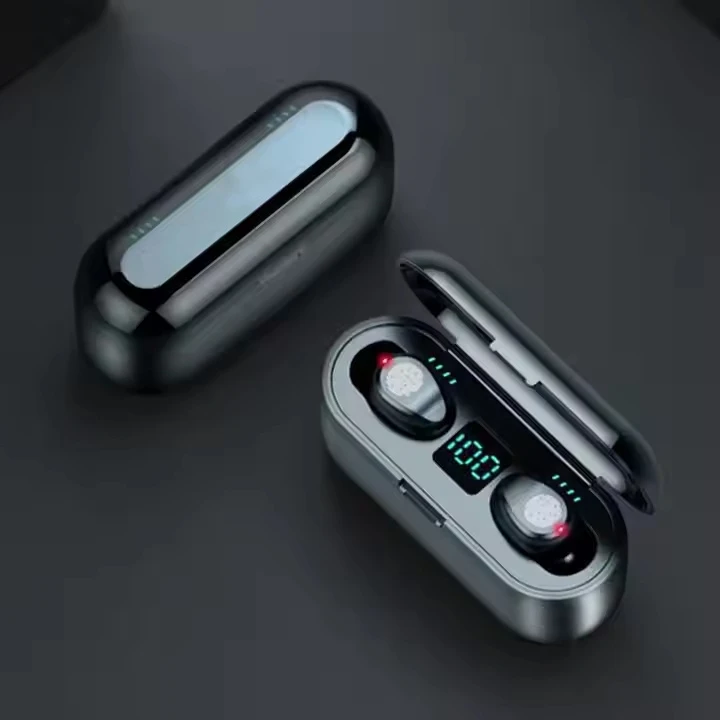 F9 Mini Digital Earphones True Wireless Earphones 9d Stereo Sound Music Business Mini Portable Earphones