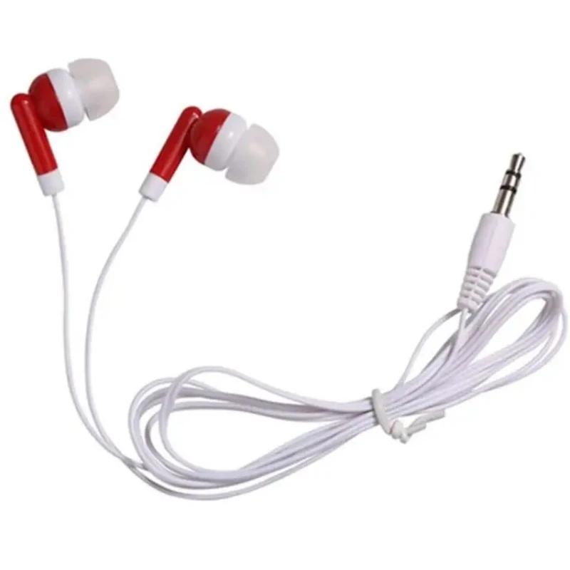 Factory Direct Sale 3.5mm Wired Disposable Earphones for Teaching Guiding Traveling and Sightseeing